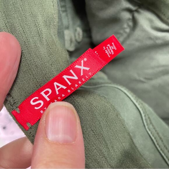 Spanx Green Cargo Skinny Jeans High Rise Womens M Denim Stretch Classic Fall - Picture 6 of 10